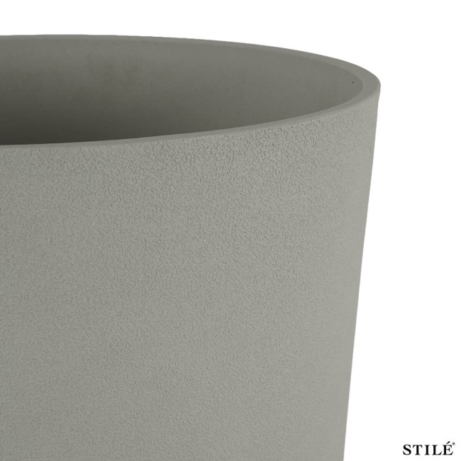 Set 2 Vasi Alti in Poliresina e Polvere di Pietra 3 Colori