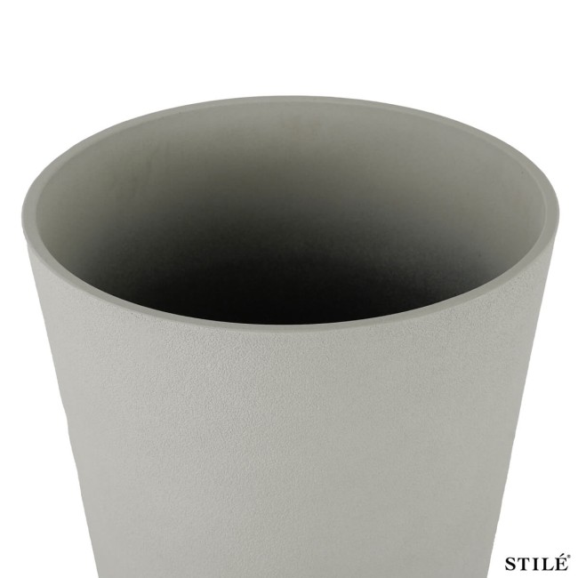 Set 2 Vasi Alti in Poliresina e Polvere di Pietra 3 Colori