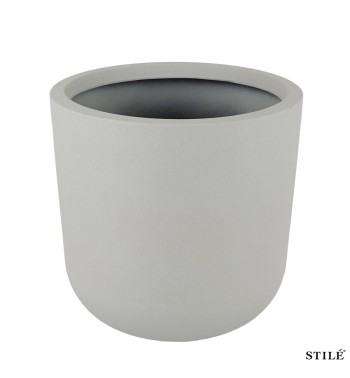 Set 3 Vasi Tondi in Poliresina con Polvere di Pietra 3 Colori