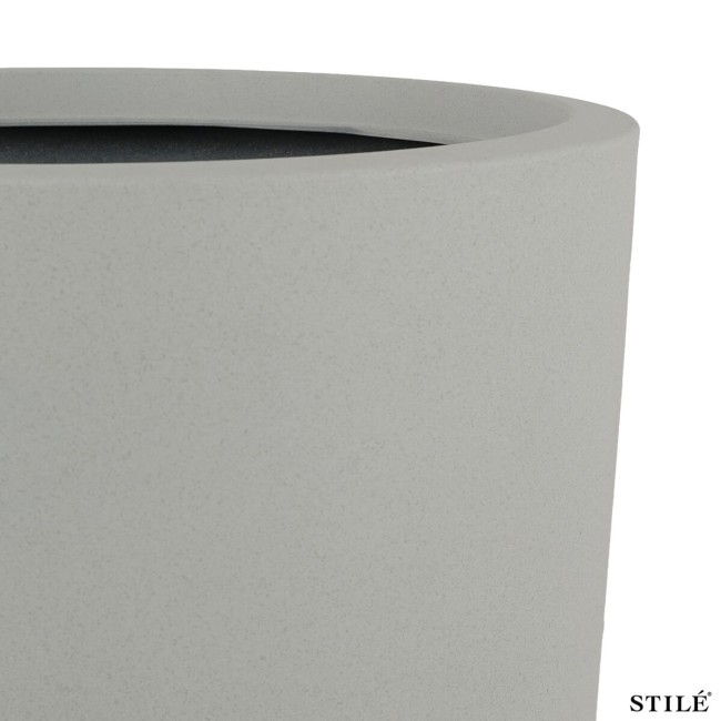 Set 3 Vasi Tondi in Poliresina con Polvere di Pietra 3 Colori