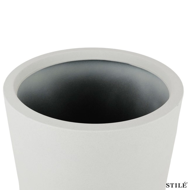 Set 3 Vasi Tondi in Poliresina con Polvere di Pietra 3 Colori