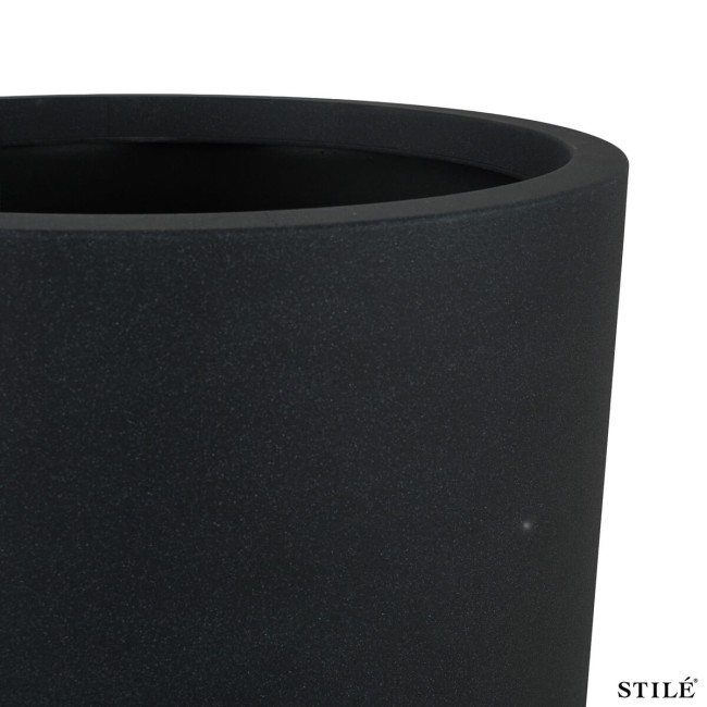 Set 3 Vasi Tondi in Poliresina con Polvere di Pietra 3 Colori