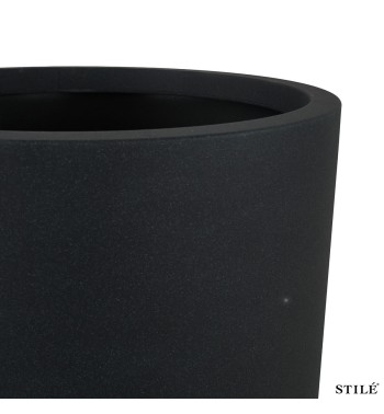 Set 3 Vasi Tondi in Poliresina con Polvere di Pietra 3 Colori