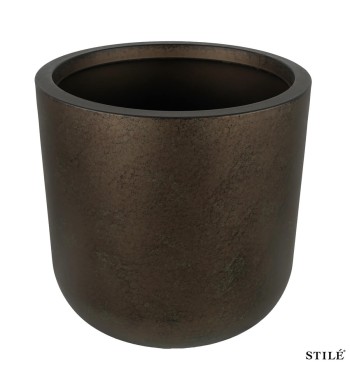 Set 3 Vasi Tondi in Poliresina con Polvere di Pietra 3 Colori