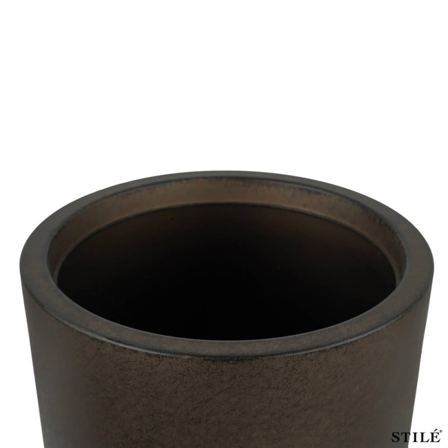 Set 3 Vasi Tondi in Poliresina con Polvere di Pietra 3 Colori