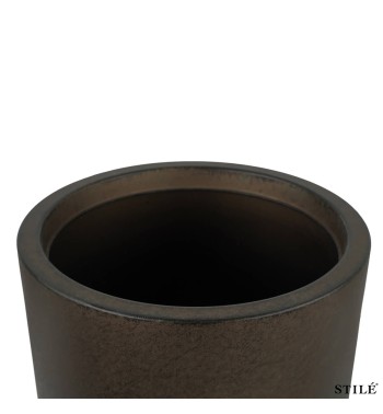 Set 3 Vasi Tondi in Poliresina con Polvere di Pietra 3 Colori