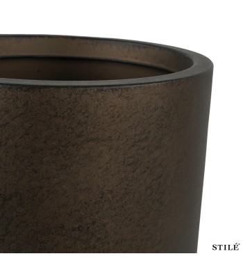 Set 3 Vasi Tondi in Poliresina con Polvere di Pietra 3 Colori