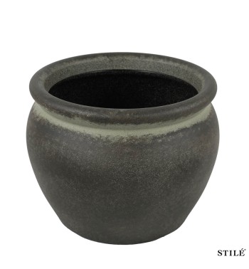 Set 2 Vasi in Poliresina Mista a Polvere di Pietra 3 Colori