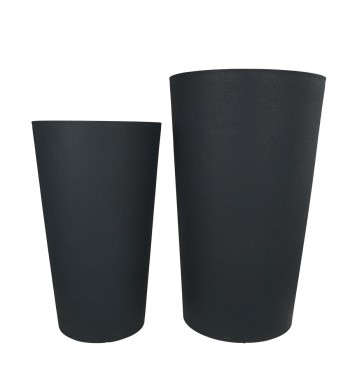 Set 2 Vasi Alti in Poliresina e Polvere di Pietra 3 Colori