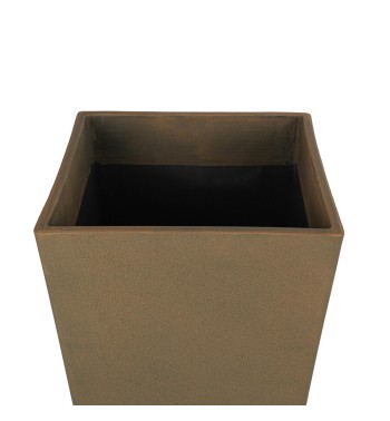 Set 2 Vasi Alti in Poliresina Mista a Polvere di Pietra 3 Colori