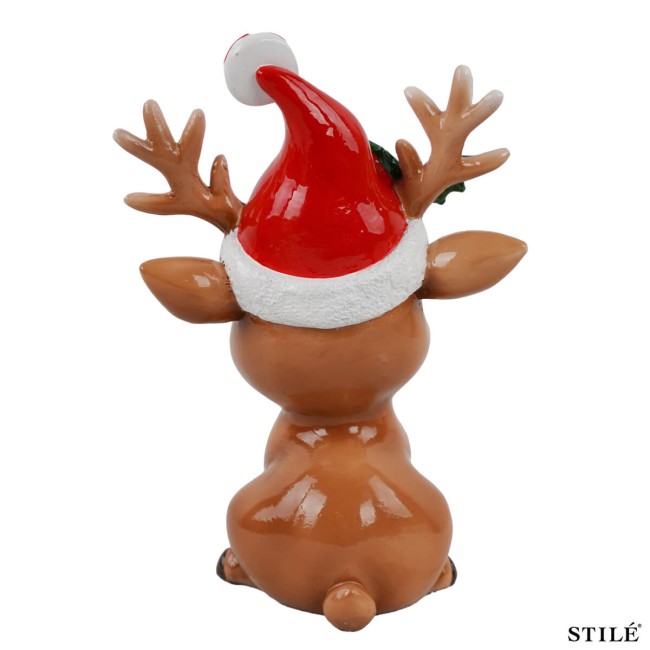 Set 2 Renne Natalizie Decorative in Poliresina