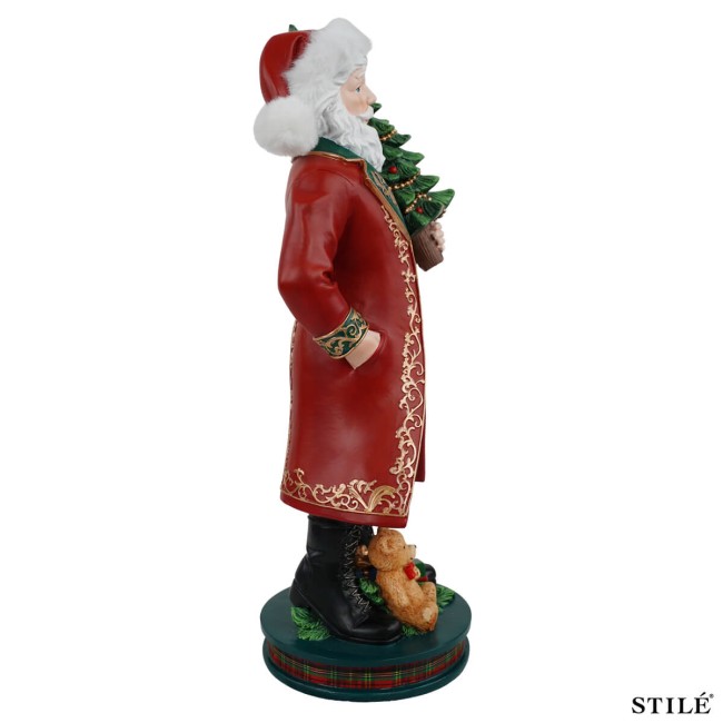 Babbo Natale Decorativo con Alberello H.41,5 cm