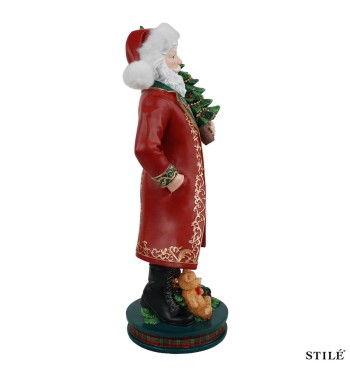 Babbo Natale Decorativo con Alberello H.41,5 cm