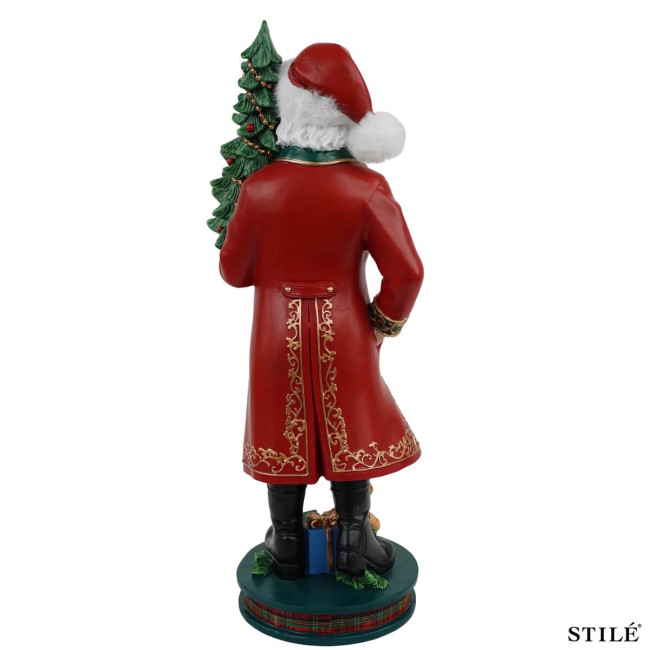 Babbo Natale Decorativo con Alberello H.41,5 cm