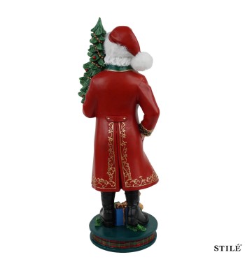 Babbo Natale Decorativo con Alberello H.41,5 cm