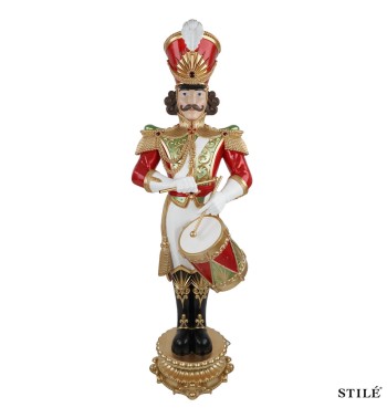 Schiaccianoci Natalizio con Luci LED e Musica H.186 cm