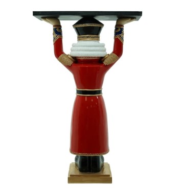 Schiaccianoci Natalizio in Resina con Vassoio H.100 cm