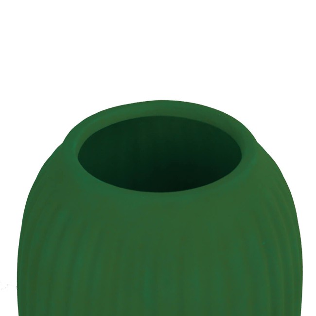 Vaso in Ceramica Rivestito in Velluto H.20 cm 3 Colori