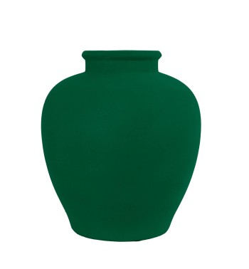 Vaso in Ceramica Rivestito in Velluto H.20 cm 3 Colori