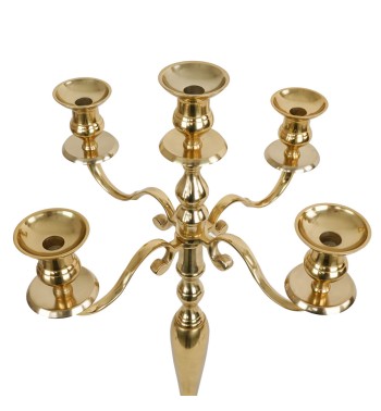 Candelabro Oro a 5 Bracci in Alluminio 3 Misure