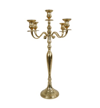 Candelabro Oro a 5 Bracci in Alluminio 3 Misure