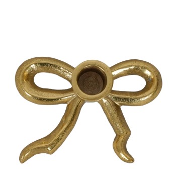 Candelabro Oro con Fiocco in Alluminio 3 Misure
