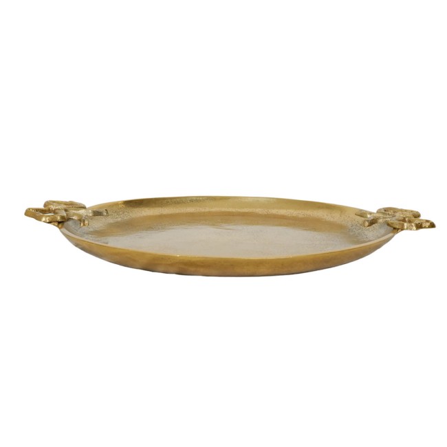 Vassoio Oro con Manici in Alluminio 35 cm