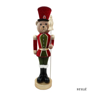Orso Schiaccianoci Natalizio Decorativo H.94 cm
