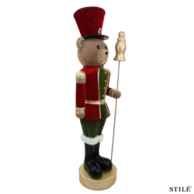 Orso Schiaccianoci Natalizio Decorativo H.94 cm