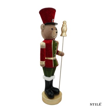 Orso Schiaccianoci Natalizio Decorativo H.94 cm