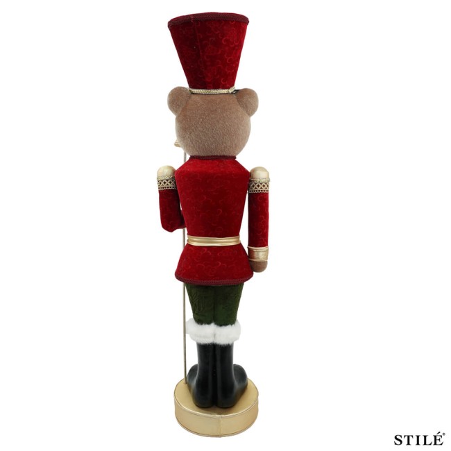 Orso Schiaccianoci Natalizio Decorativo H.94 cm