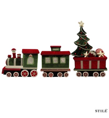 Trenino Natalizio Decorativo L.141 cm
