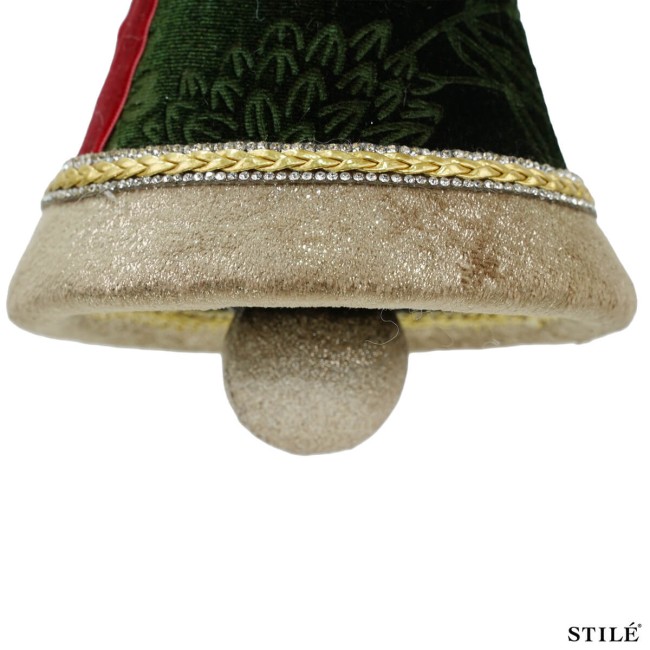 Campana Natalizia in Velluto da Appendere H.15 cm 2 Colori