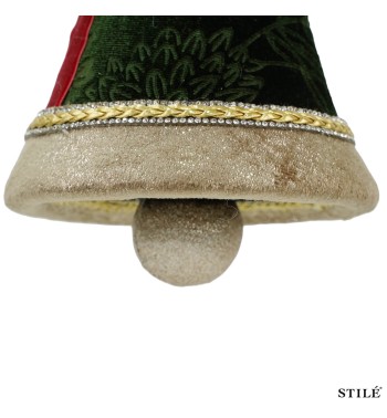Campana Natalizia in Velluto da Appendere H.15 cm 2 Colori