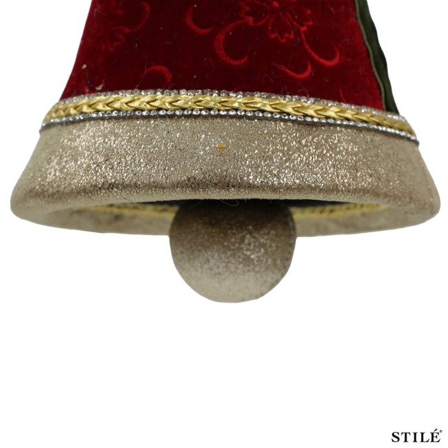 Campana Natalizia in Velluto da Appendere H.15 cm 2 Colori
