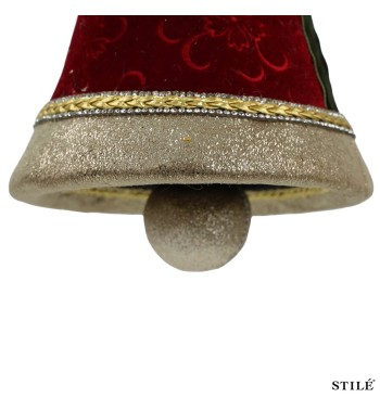 Campana Natalizia in Velluto da Appendere H.15 cm 2 Colori