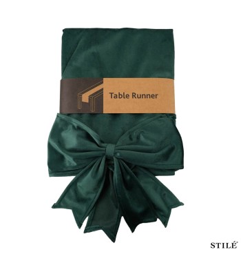 Runner Natalizio in Velluto con Fiocco 240 cm 4 Colori