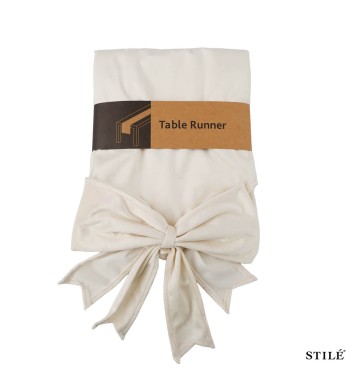 Runner Natalizio in Velluto con Fiocco 240 cm 4 Colori