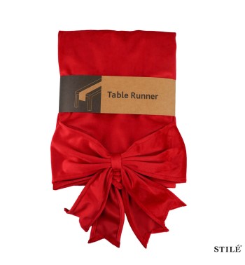Runner Natalizio in Velluto con Fiocco 240 cm 4 Colori