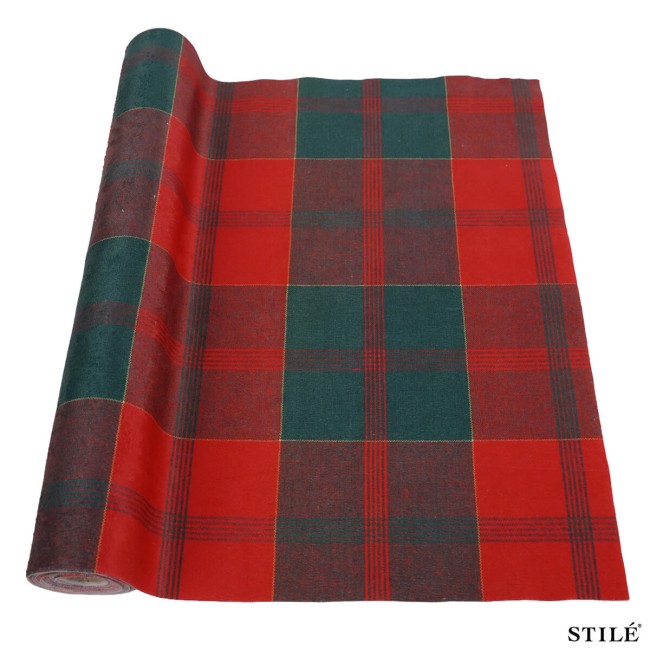 Runner Natalizio Fantasia Tartan 35x300 cm