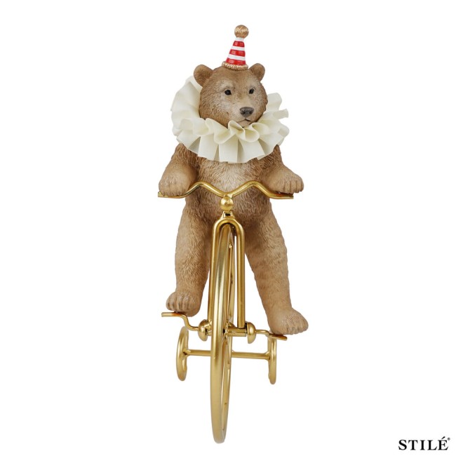 Orsetto in Bici Decorativo in Resina H.25,5 cm