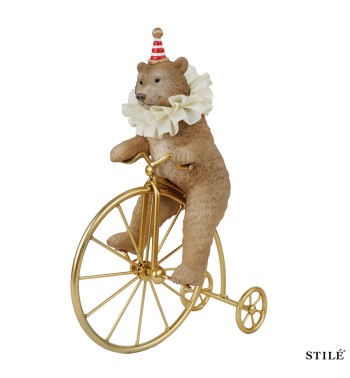 Orsetto in Bici Decorativo in Resina H.25,5 cm