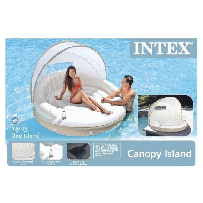 Materassino Isola Galleggiante con Parasole - Intex 58292