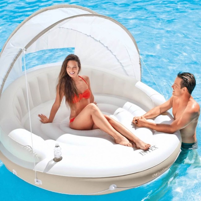 Materassino Isola Galleggiante con Parasole - Intex 58292