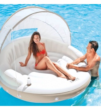 Materassino Isola Galleggiante con Parasole - Intex 58292