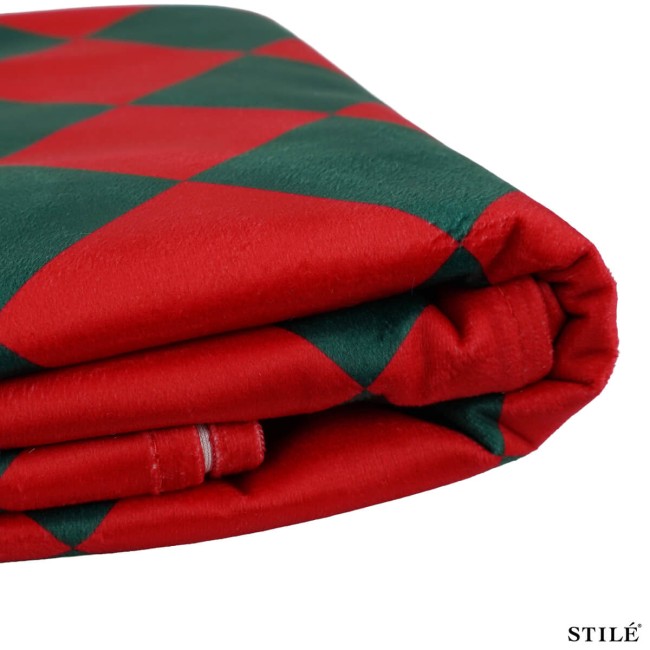 Tovaglia Natalizia Verde e Rossa a Quadri 2 Misure