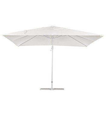 Ombrellone Decentrato da Giardino in Alluminio 3x4 mt Bianco | Alba