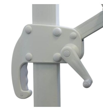 Ombrellone Decentrato da Giardino in Alluminio 3x4 mt Bianco | Alba