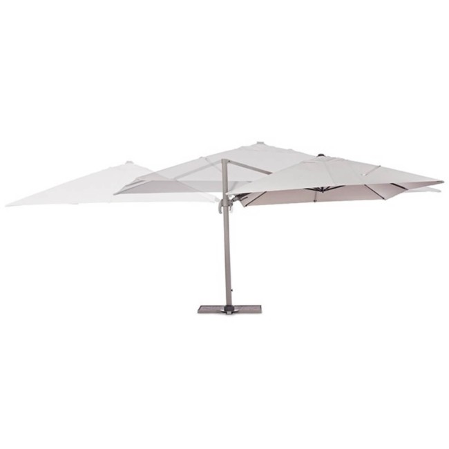 Ombrellone Decentrato da Giardino in Alluminio 3x4 mt Tortora | Alba