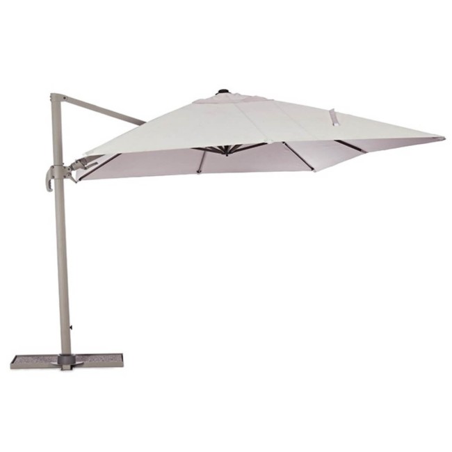 Ombrellone Decentrato da Giardino in Alluminio 3x4 mt Tortora | Alba